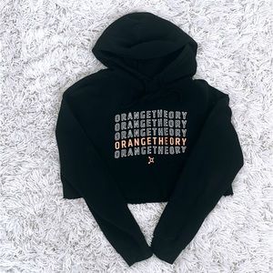 OrangeTheory Fitness OTF Cropped Black Hoodie